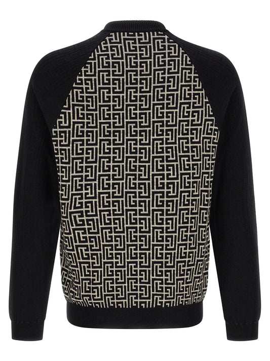 Bicolor Cotton Cardigan