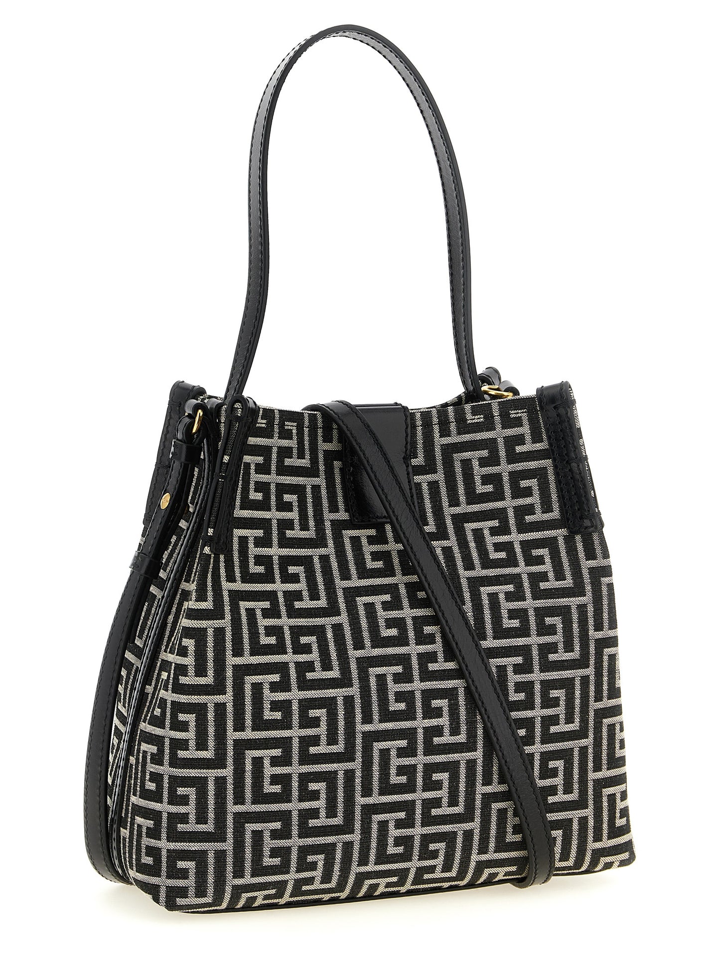 Bicolor Cotton Shoulder Bag