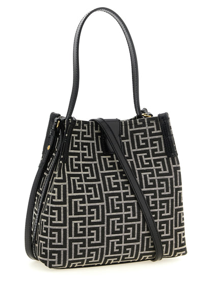 Bicolor Cotton Shoulder Bag