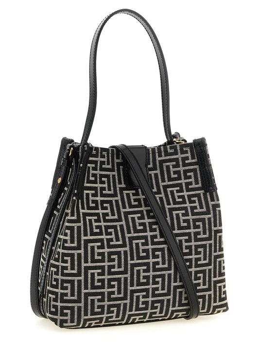 Bicolor Cotton Shoulder Bag