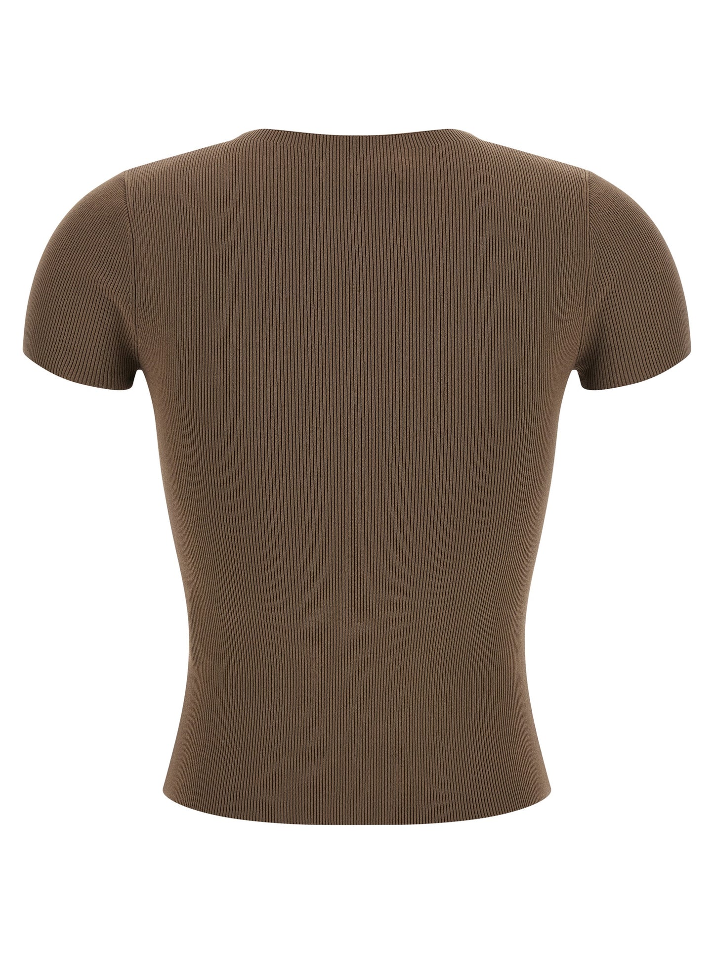 Brown Polyamide T-Shirt