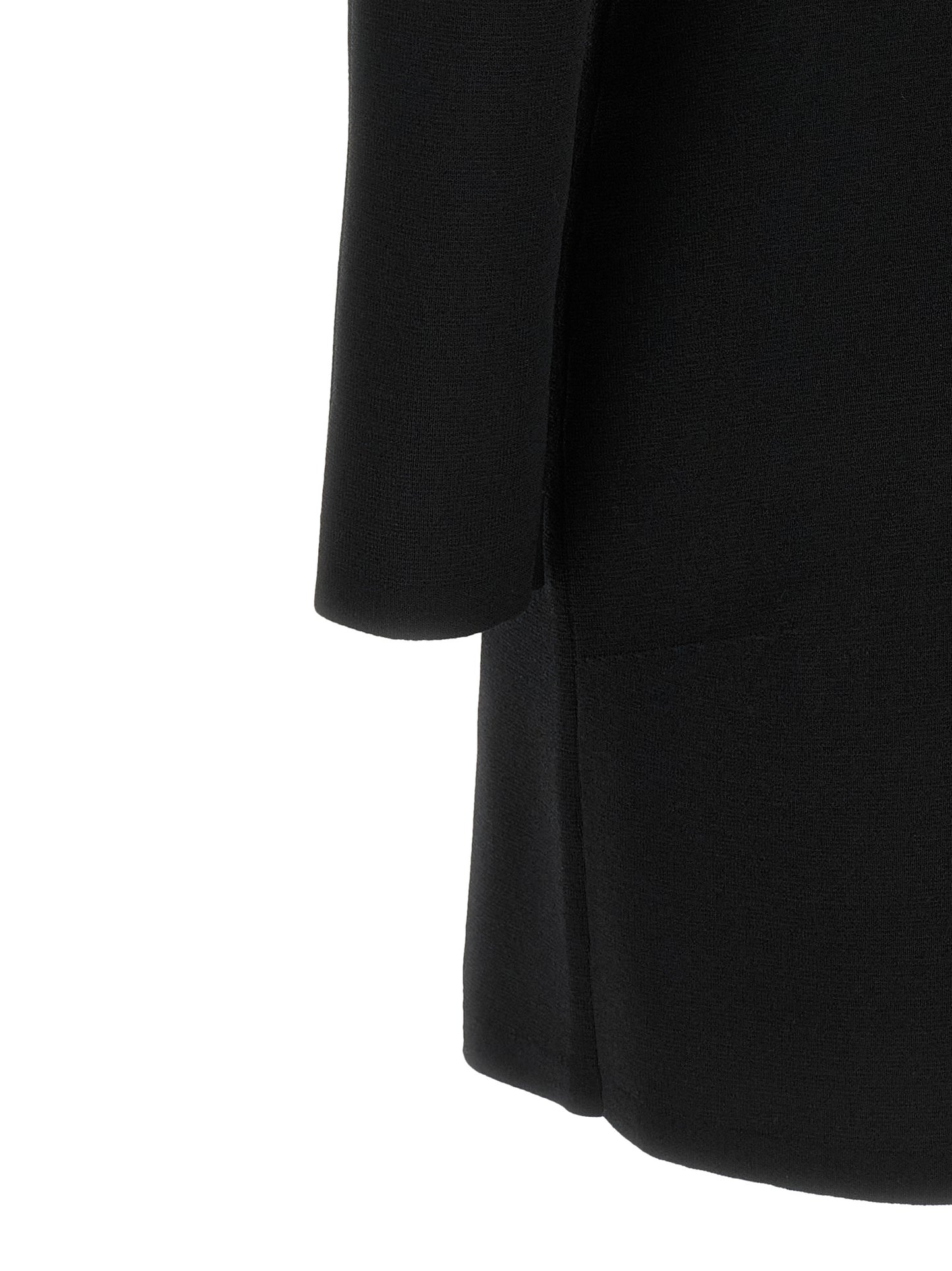 Black Viscose Short Dress