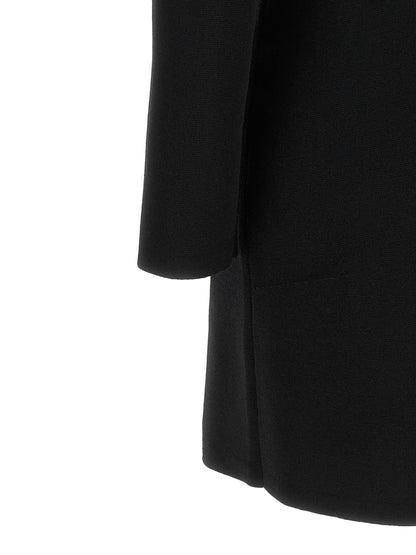Black Viscose Short Dress