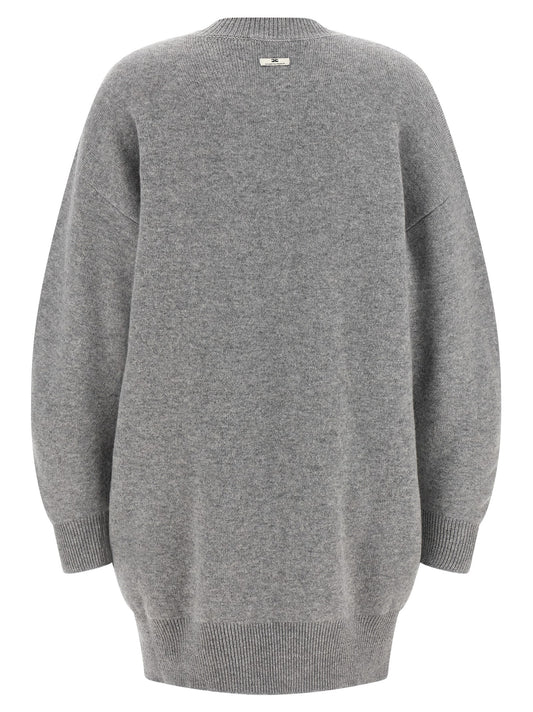 Gray Wool Short Dress
