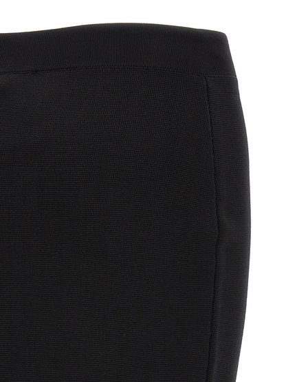 Black Viscose Midi Skirt