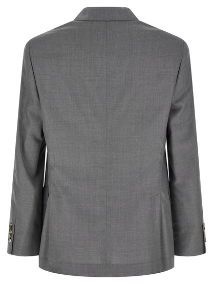 Gray Virgin Wool Blazer