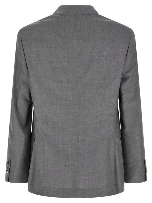 Gray Virgin Wool Blazer