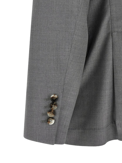 Gray Virgin Wool Blazer