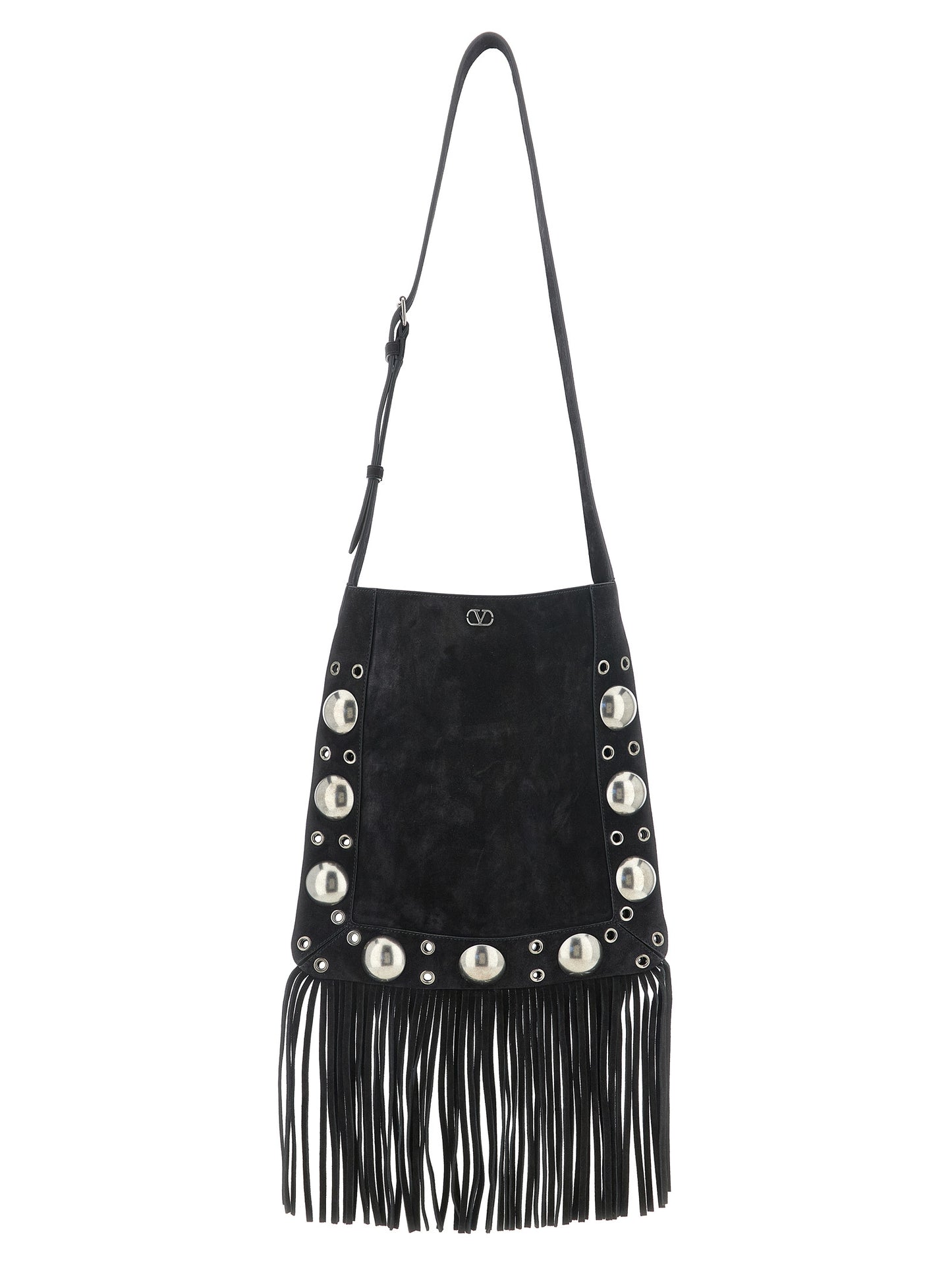 Black Calfskin Shoulder Bag