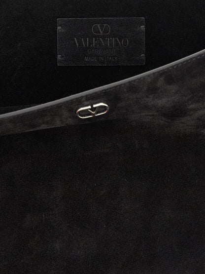 Black Calfskin Shoulder Bag
