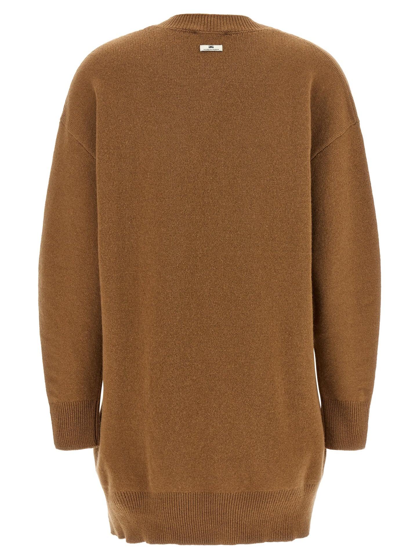 Brown Wool Short Dress