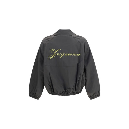Gray Polyamide Full-Length Jacket