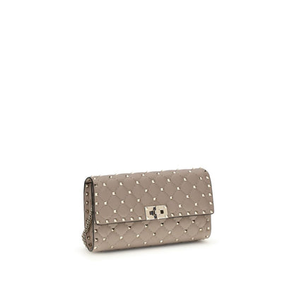 Beige Calf Leather Bos Taurus Shoulder Bag