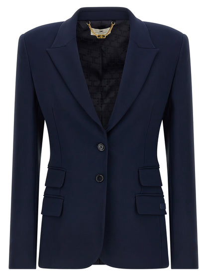 Blue Polyester Blazer