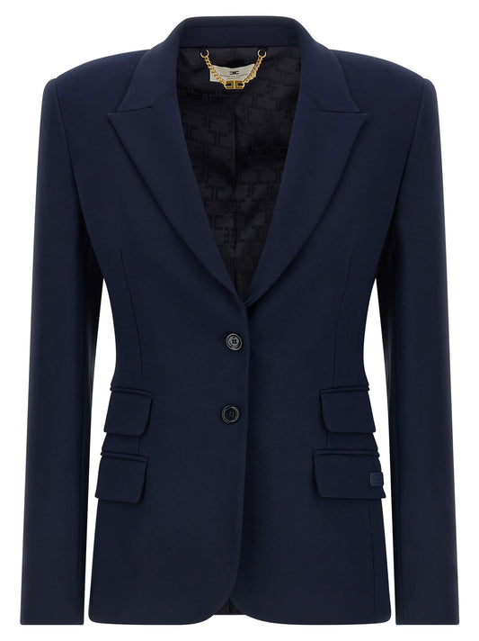 Blue Polyester Blazer