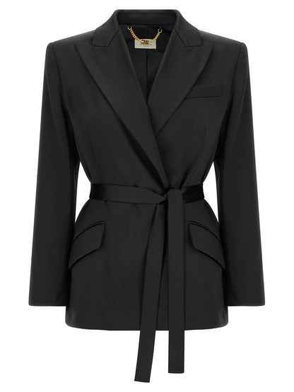 Black Polyester Blazer