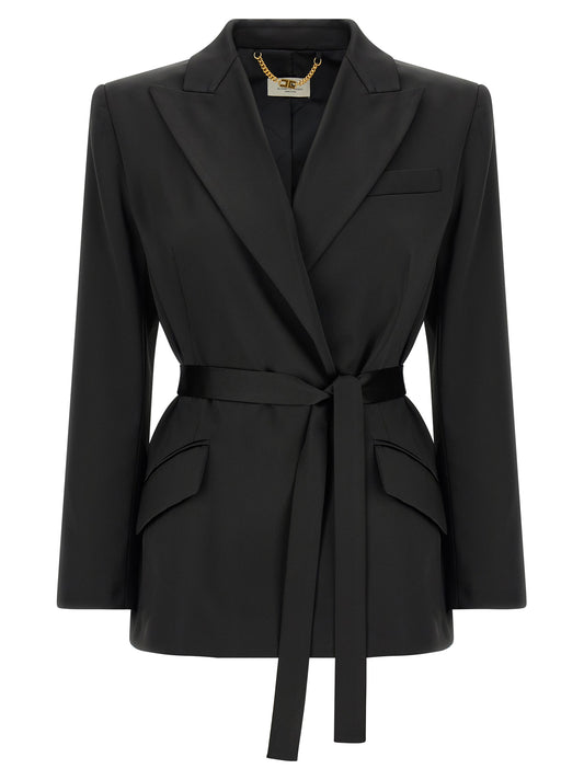 Black Polyester Blazer