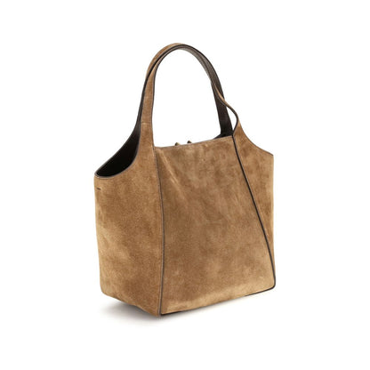Beige Calf Leather Bos Taurus Backet Bag