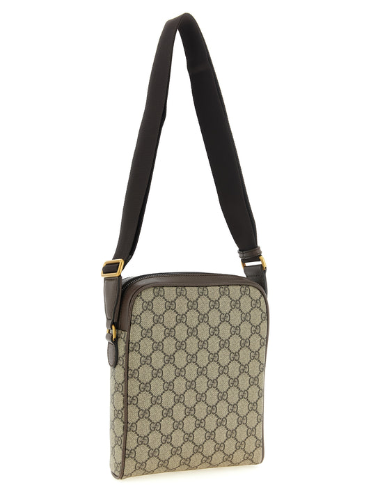 Beige Polyethylene Crossbody Bag