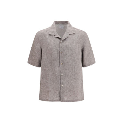 Gray Linen Shortsleeve Shirt