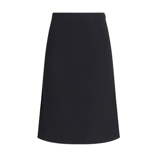 Black Wool Oves Aries Midi Skirt