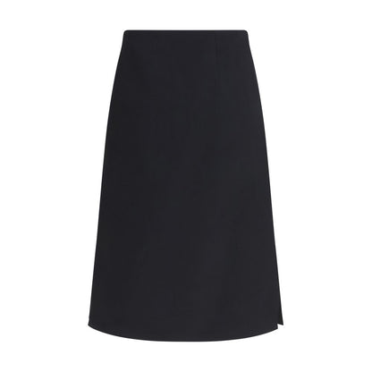 Black Wool Oves Aries Midi Skirt