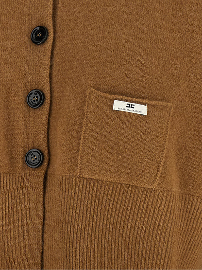 Brown Wool Cardigan