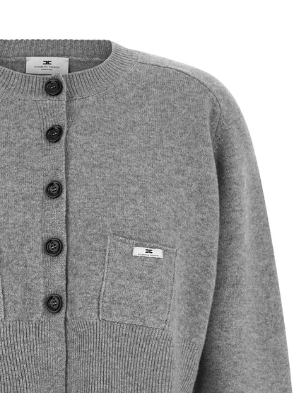Gray Wool Cardigan