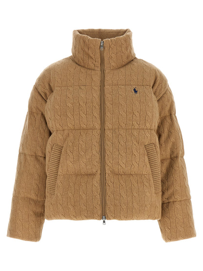 Beige Wool Full-Length Jacket