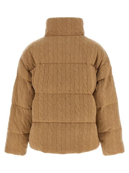 Beige Wool Full-Length Jacket