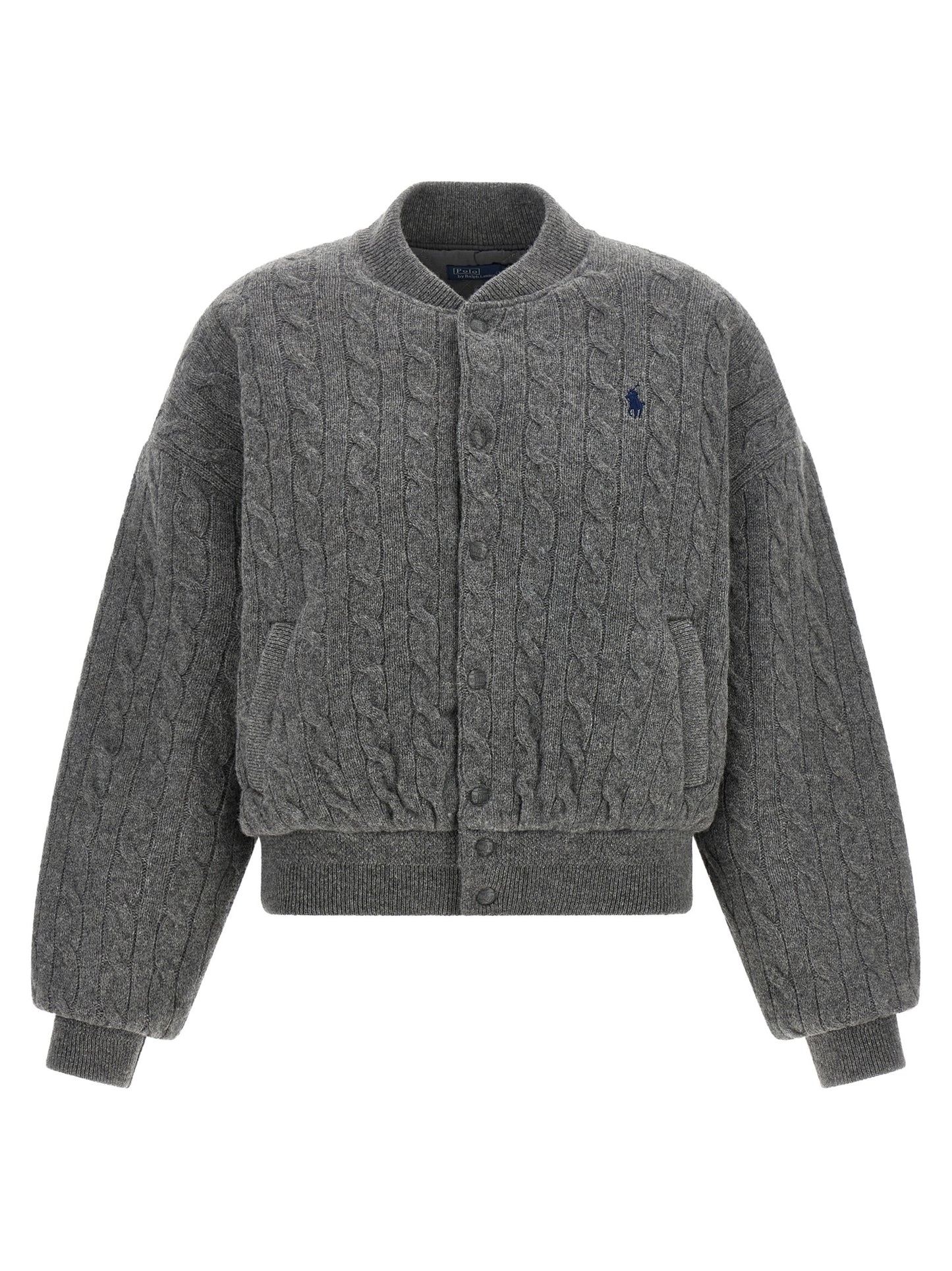 Gray Wool Bomber