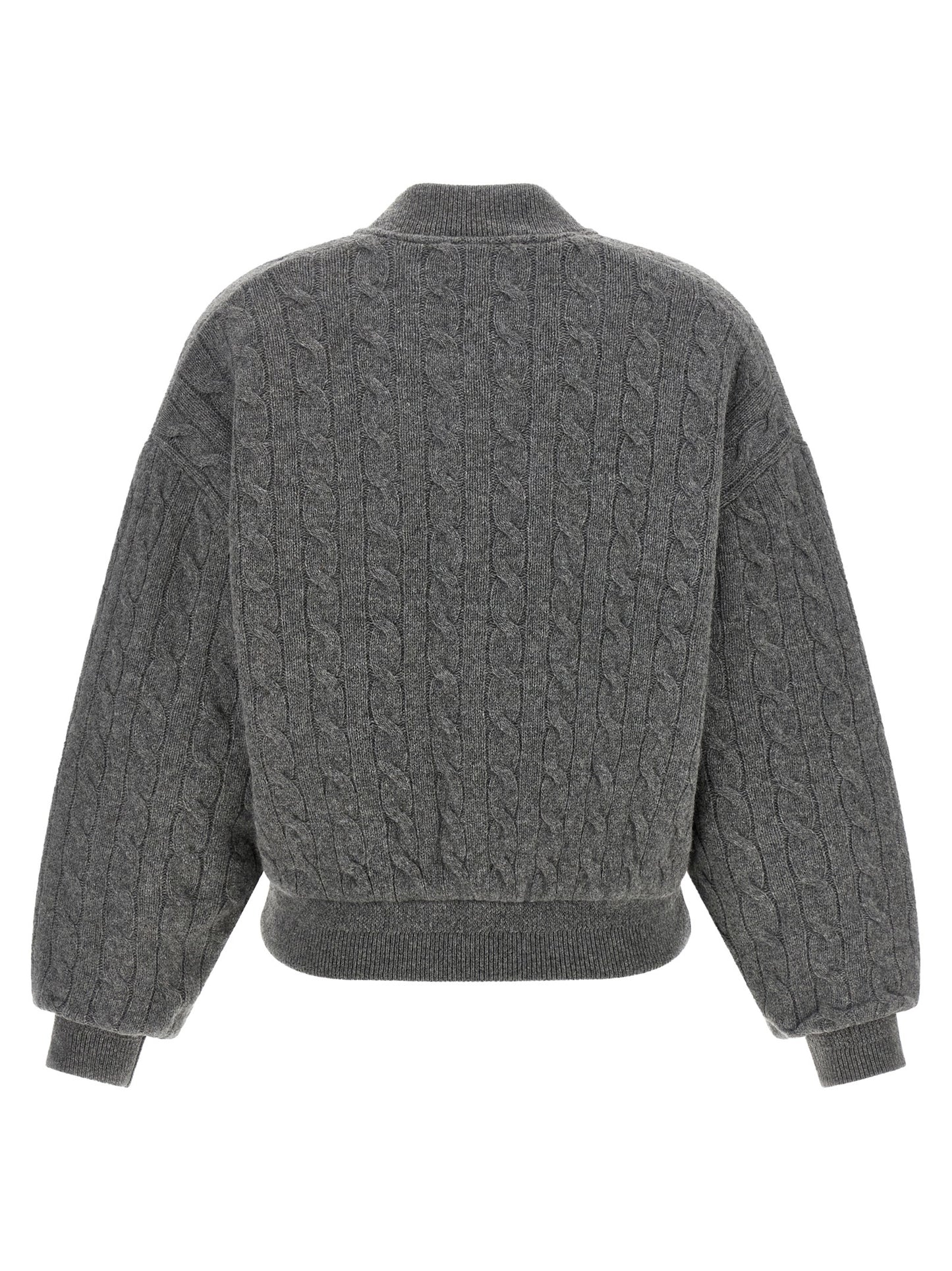 Gray Wool Bomber
