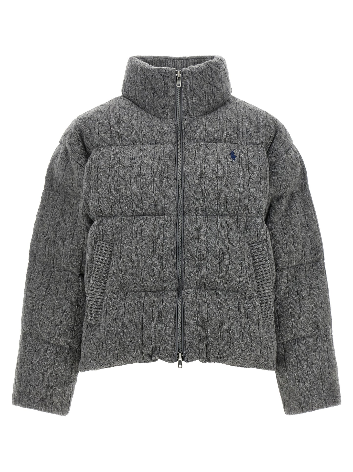 Gray Wool Full-Length Jacket