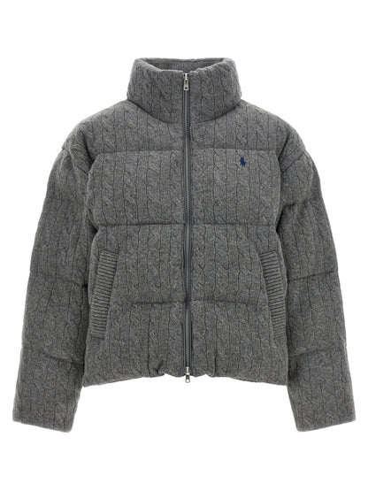 Gray Wool Full-Length Jacket