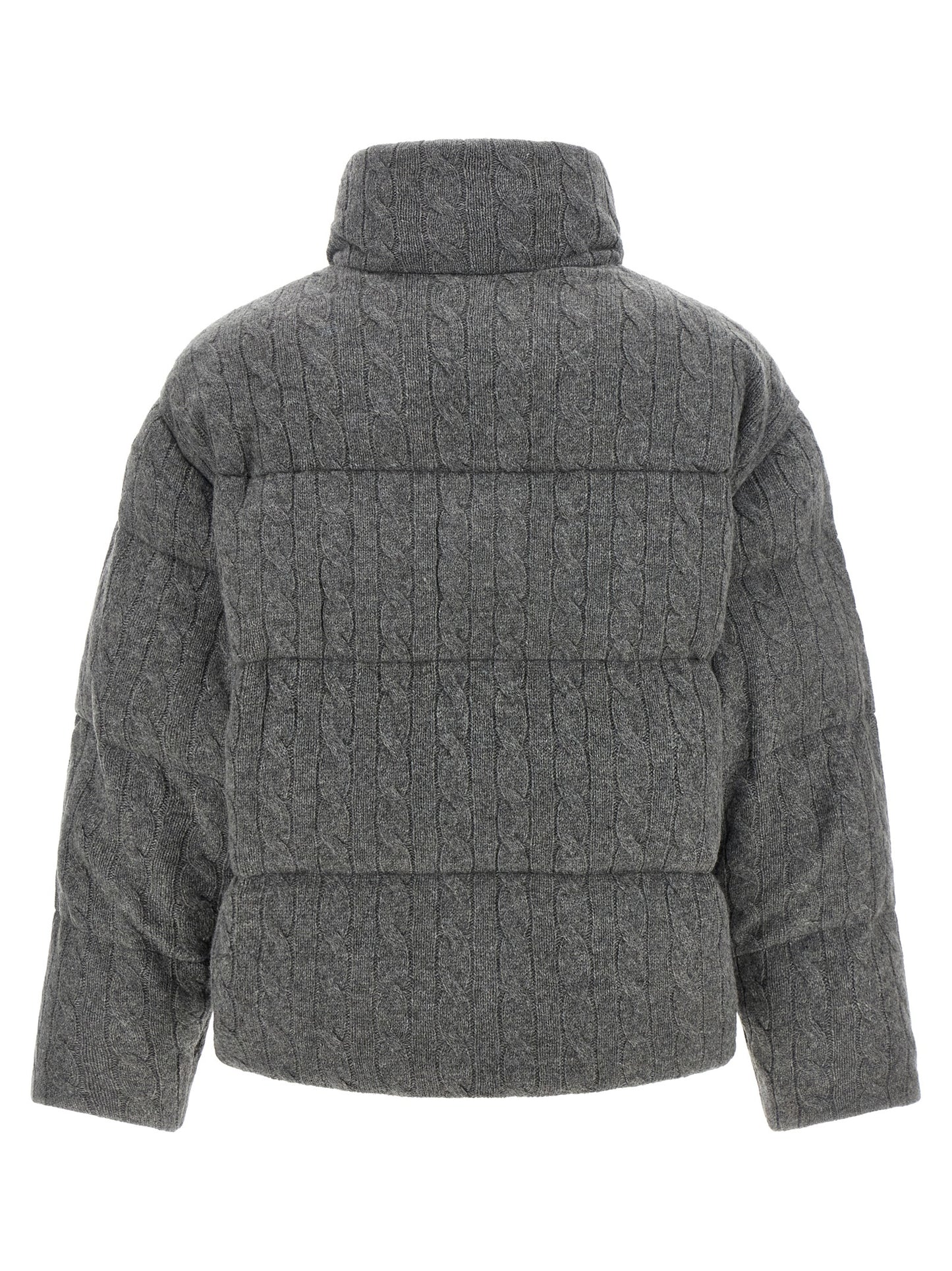 Gray Wool Full-Length Jacket