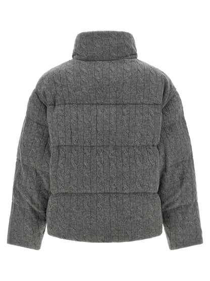 Gray Wool Full-Length Jacket