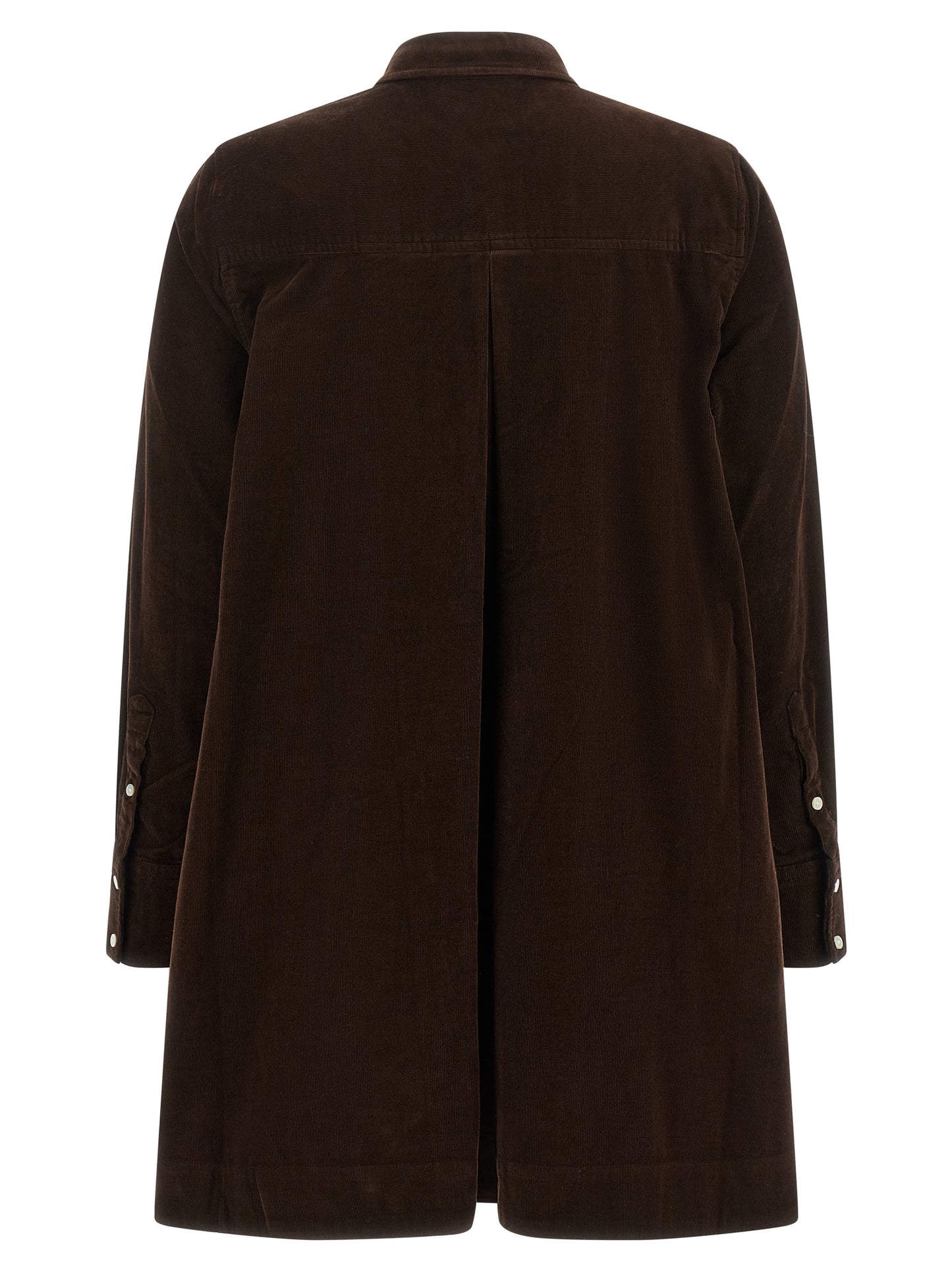 Brown Cotton Short Dress