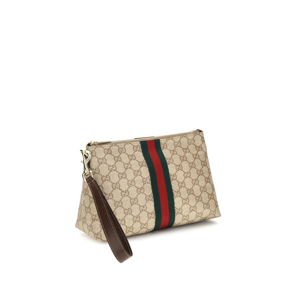 Beige Fabric Handbag