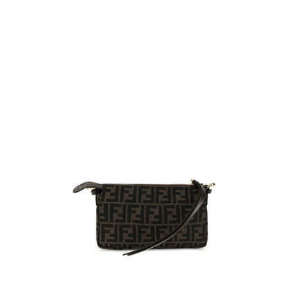 Brown Polyester Shoulder Bag