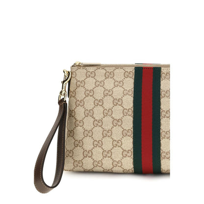Beige Fabric Handbag