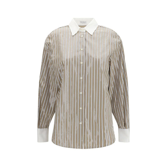 Beige Cotton Pattern Shirt