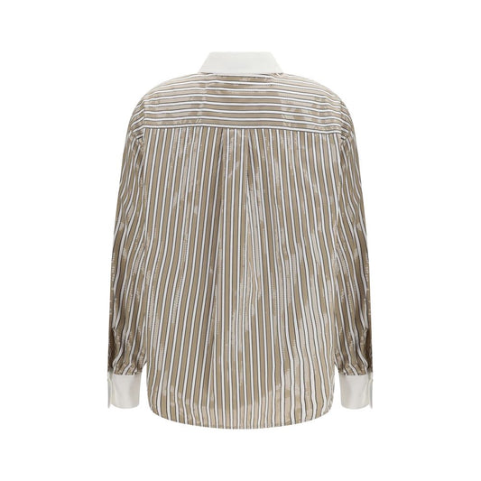 Beige Cotton Pattern Shirt