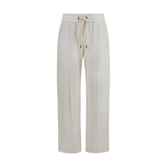 White Cotton Athletic Pants