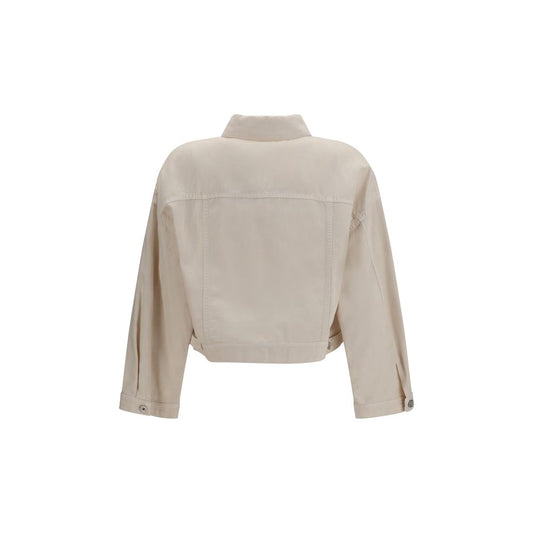 White Cotton Denim Jacket