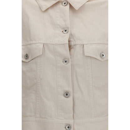 White Cotton Denim Jacket
