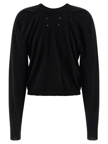 Black Virgin Wool Cardigan