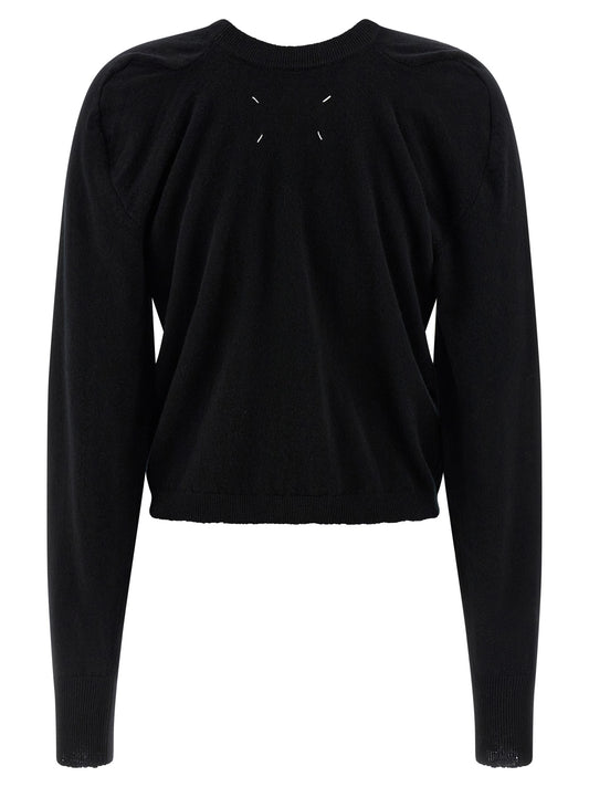 Black Virgin Wool Cardigan