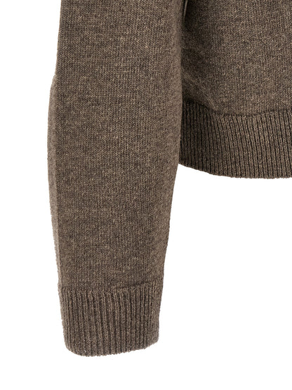 Brown Virgin Wool Cardigan