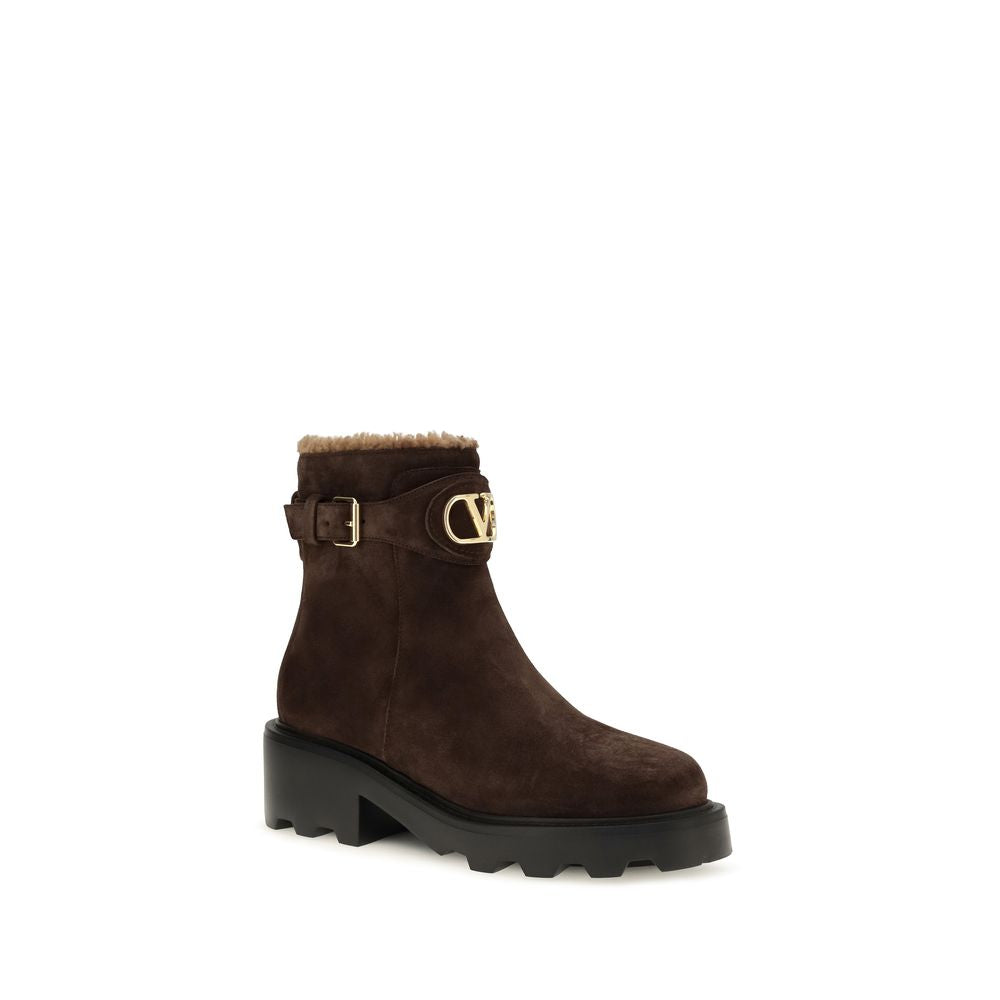 Brown Calf Leather Bos Taurus Ankle Boots