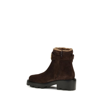 Brown Calf Leather Bos Taurus Ankle Boots